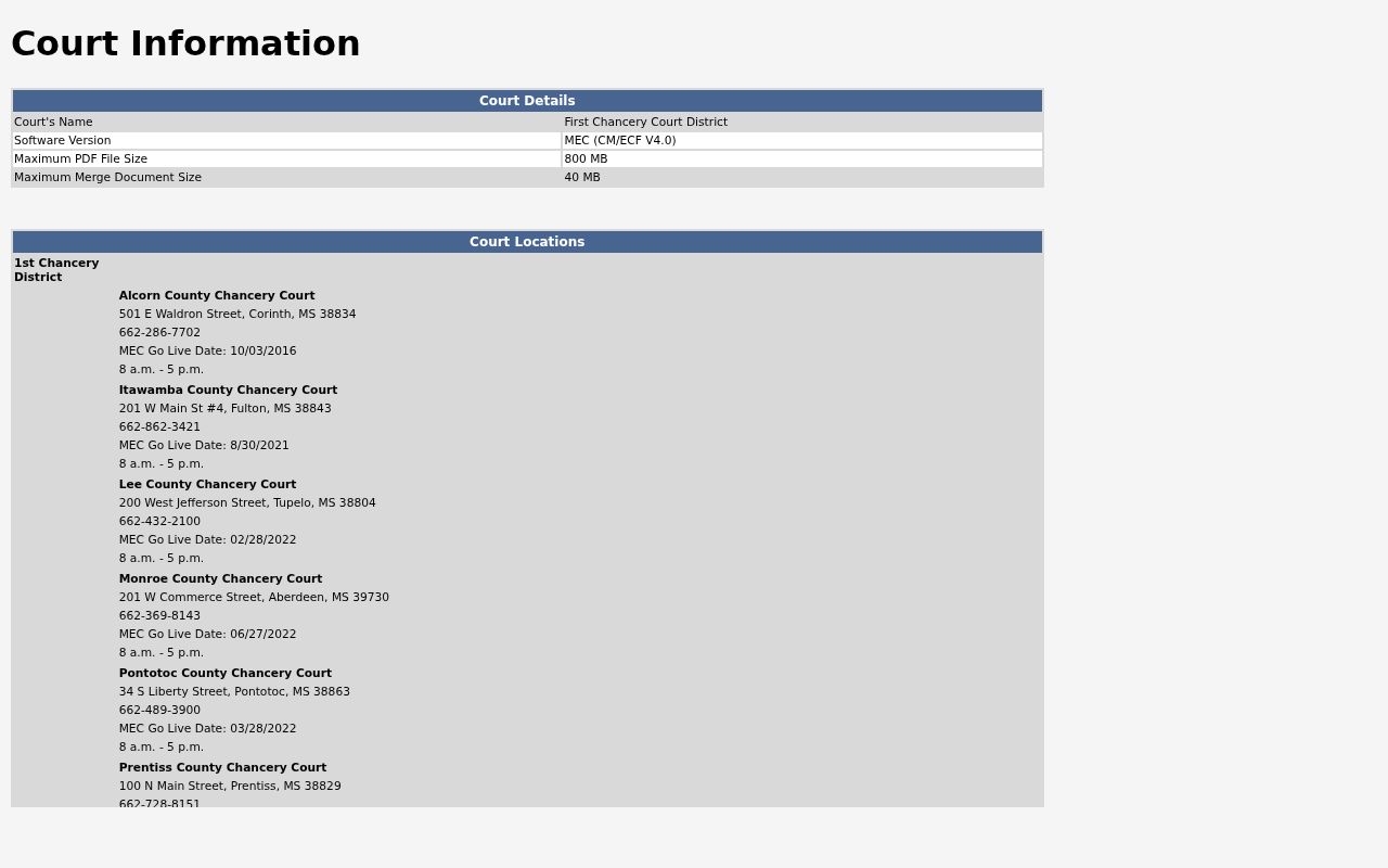 Pontotoc County civil court dockets First Chancery CourtInfo