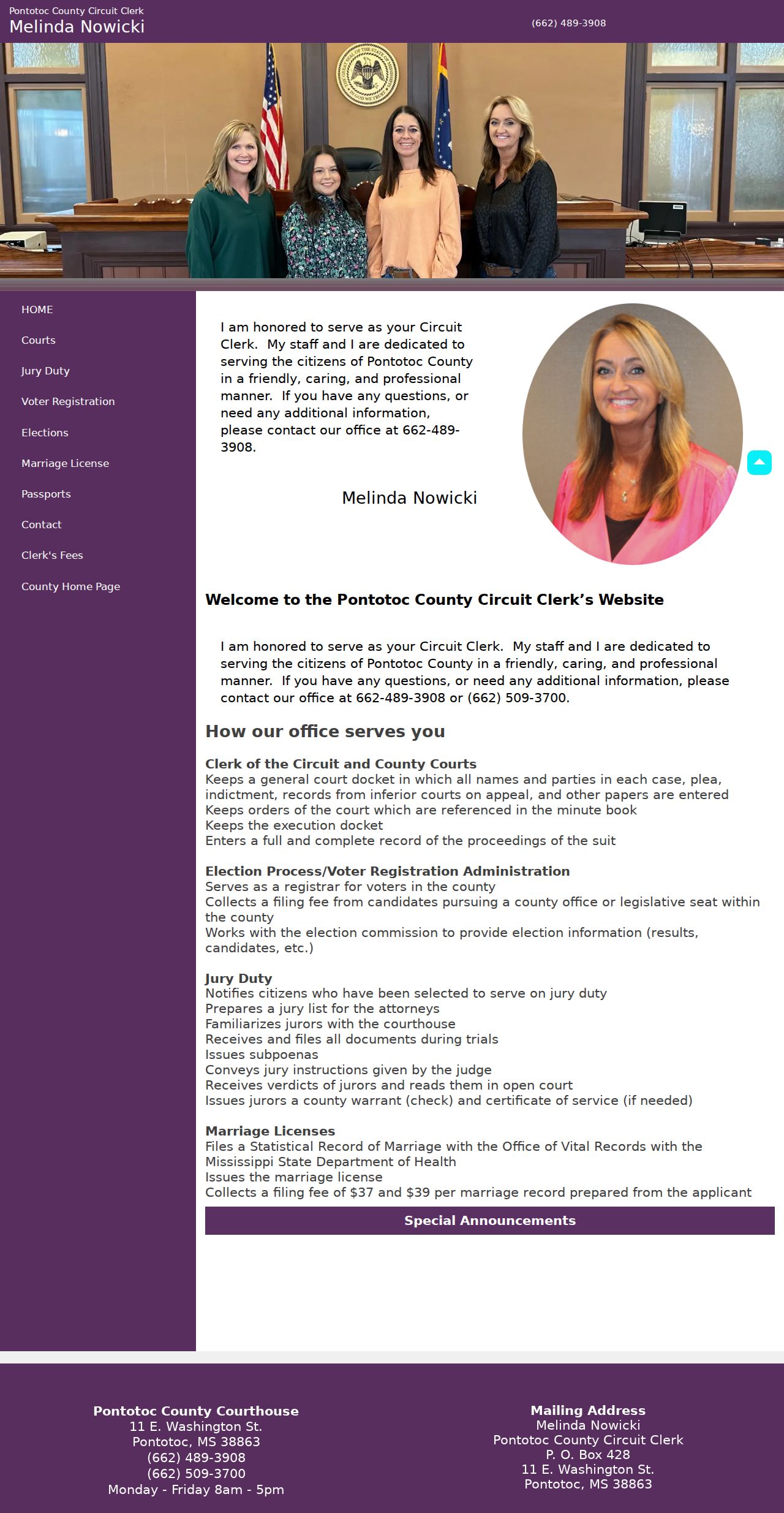 Pontotoc court records Circuit Clerk official page